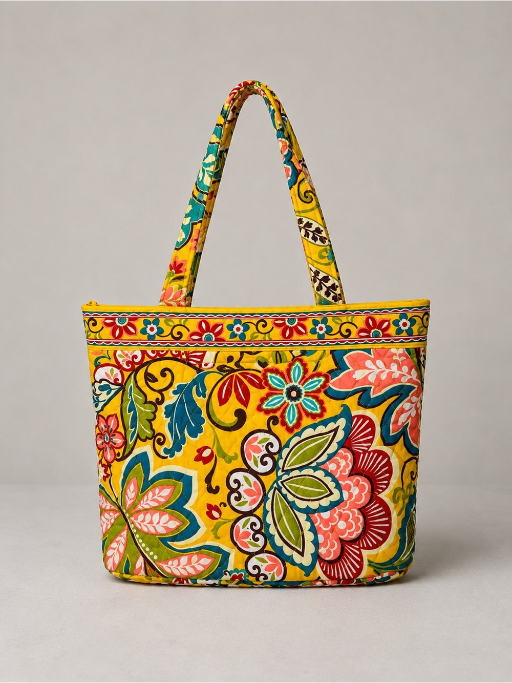 Vera Bradley Provencal Small Tote Floral Cottage Bohemian Retired Quilted